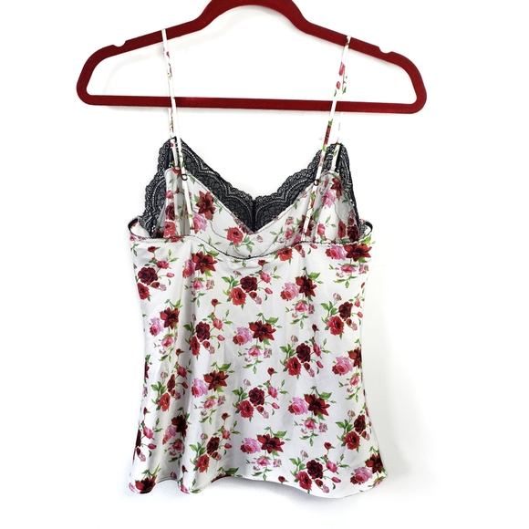 Victoria's Secret Satin & Lace Trim Floral Cami M - Picture 2 of 7